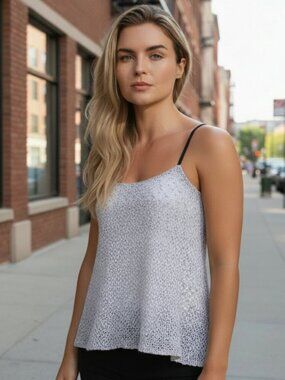 DELETTA ANTHROPOLOGIE Swing Top XS Boucle Knit Cozy Minimal Boho Tank